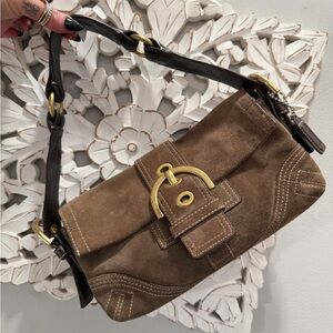 Coach legacy soho Suede Buckle Shoulder Bag in Brown vintage
